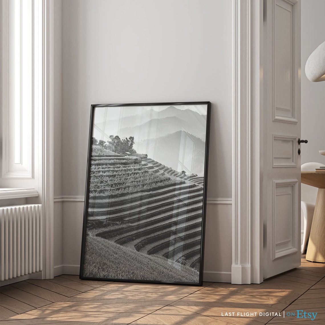 Vietnam Print Sapa Poster Ricefield Vietnam Wall Art Farmland Asia Photo Black And White Photo Sa Pa Vietnam Poster Rice Terrace - Image 4