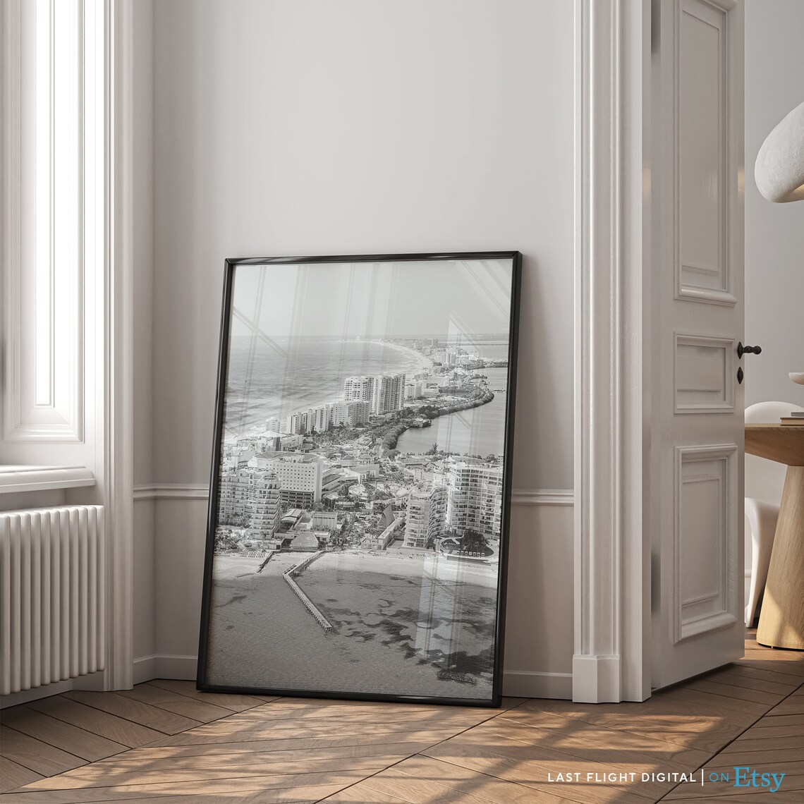 Cancun Beach Resort Coast Aerial Pier Mexico Caribbean Poster - Image 5