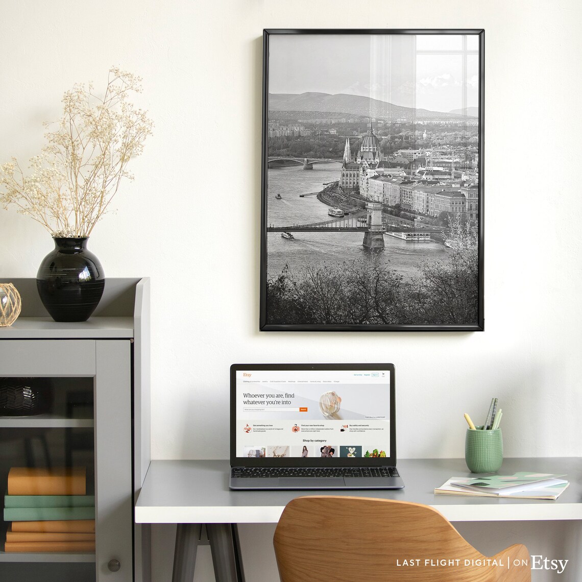 Budapest Print Hungary Poster Parliament Building Budapest Poster Hungary Print Black White Photography Europe City Streets Photo - Image 5