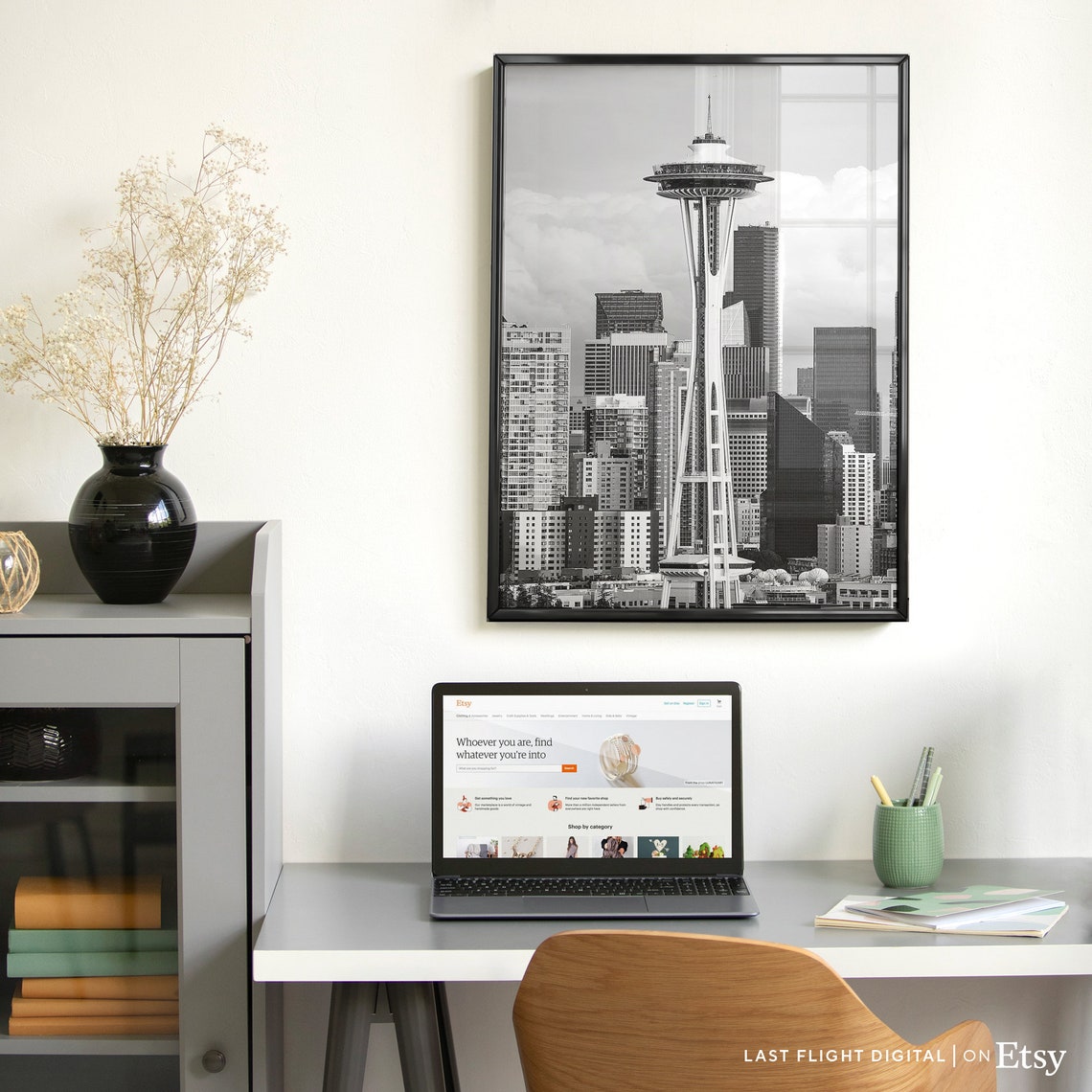 Seattle Space Needle Skyline Downtown Washington City Poster - Image 5