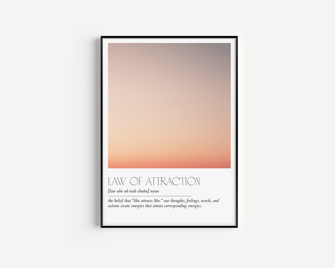Law Of Attraction Definition Minimalist Art Print