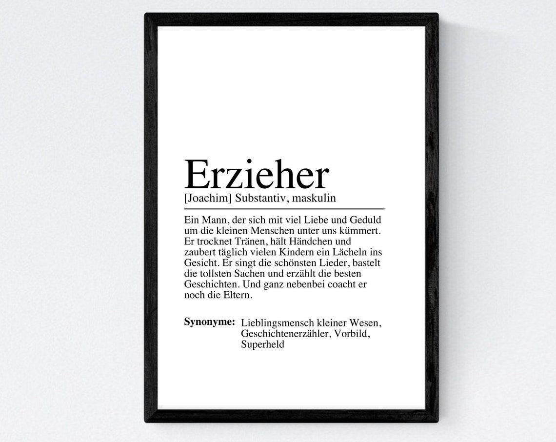 Educator Definition Poster Image Din A4 A5 Or Gift - Image 2