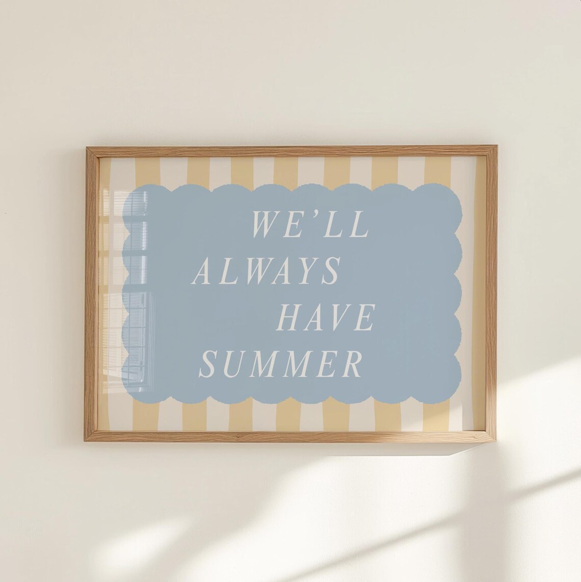 Cousins Beach Wall Art Print, Summer Story