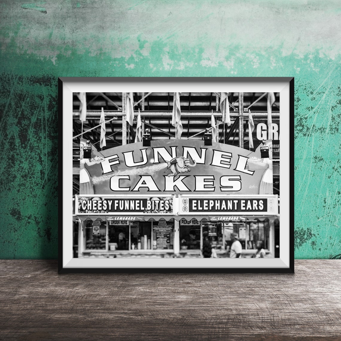 Funnel Cakes Pink Carnival Stand Elephant Ears Fair Food Poster - Image 2