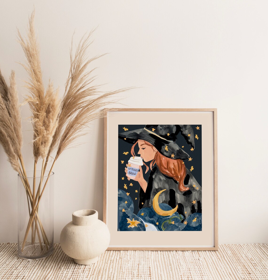 Witchs Brew Coffee Witch Art Print, Witchy - Image 3