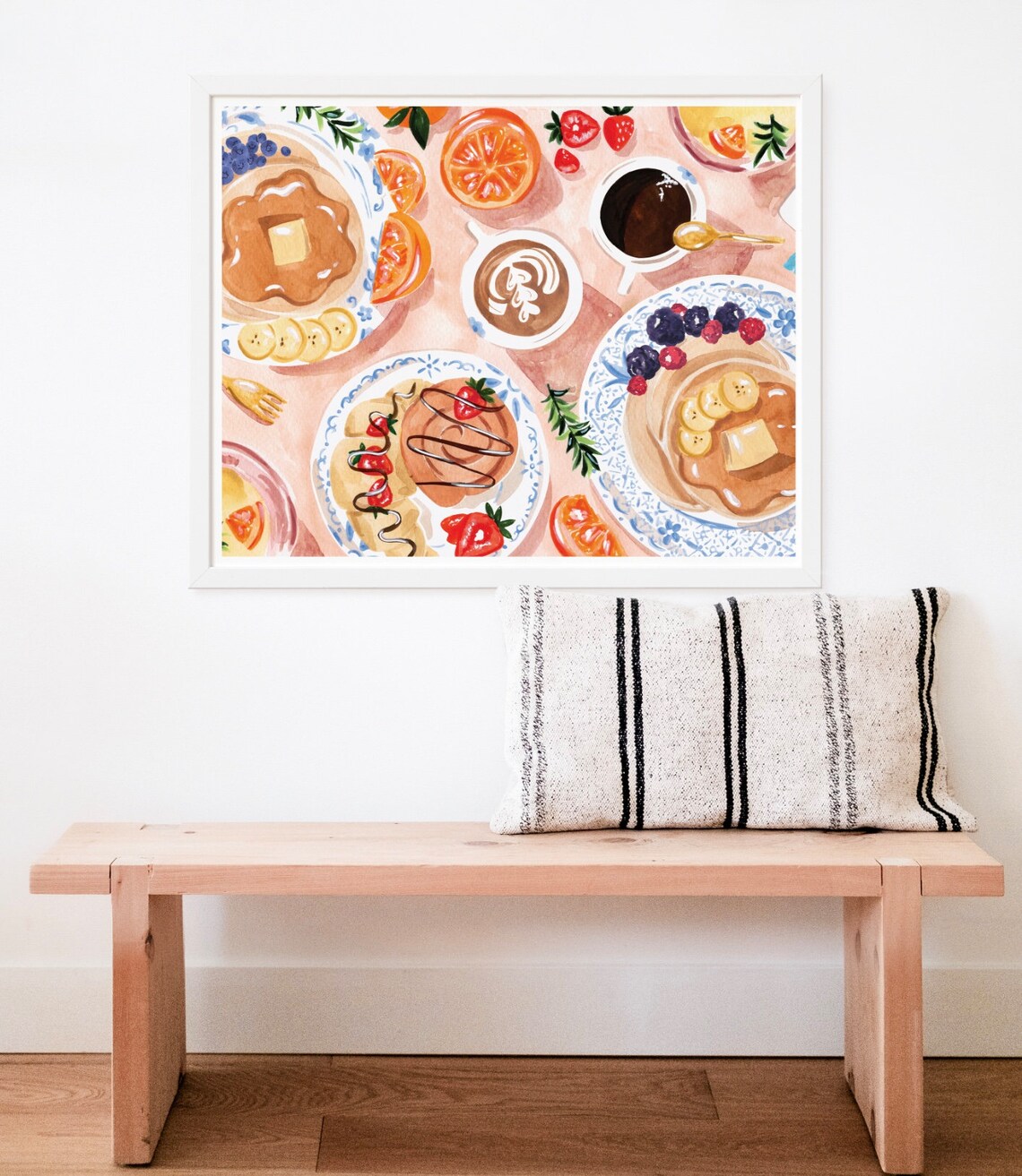 Brunch Art Print, Pancakes Pastries and Coffee - Image 2