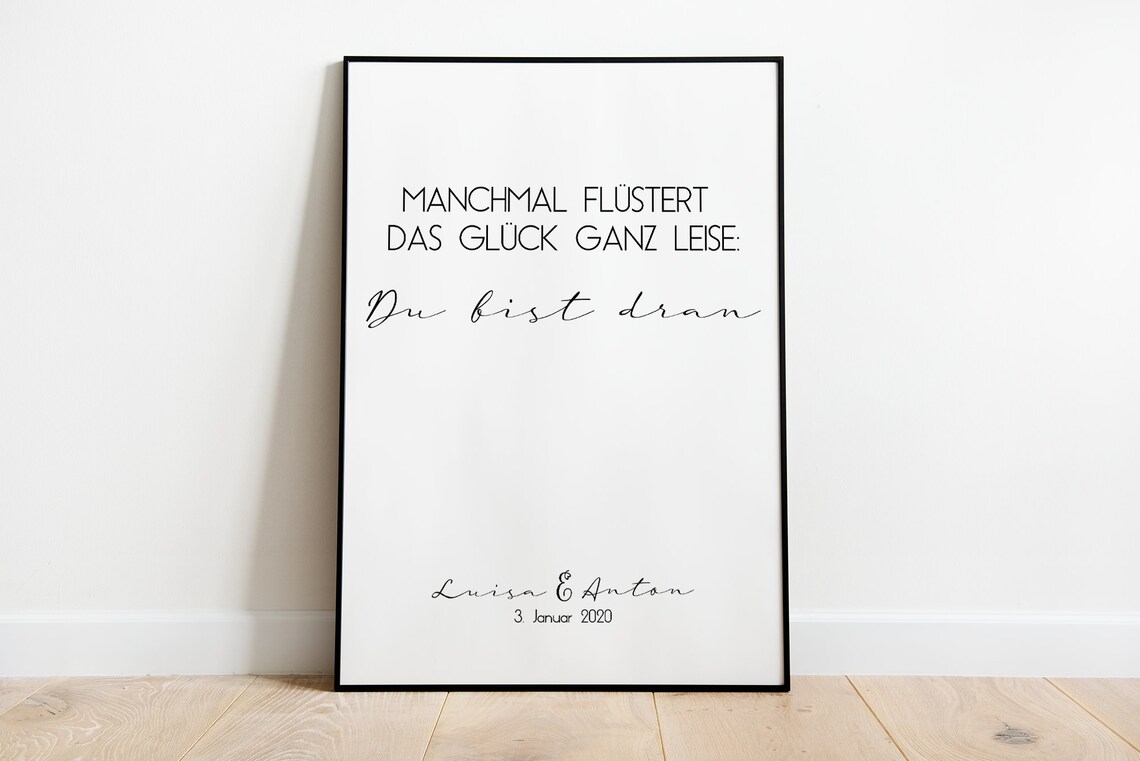 Sometimes Luck Whispers Its Your Turn Personalized Poster