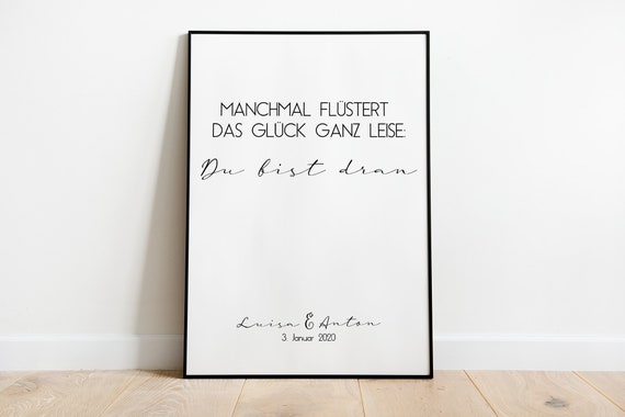 Sometimes Luck Whispers Its Your Turn Personalized Poster