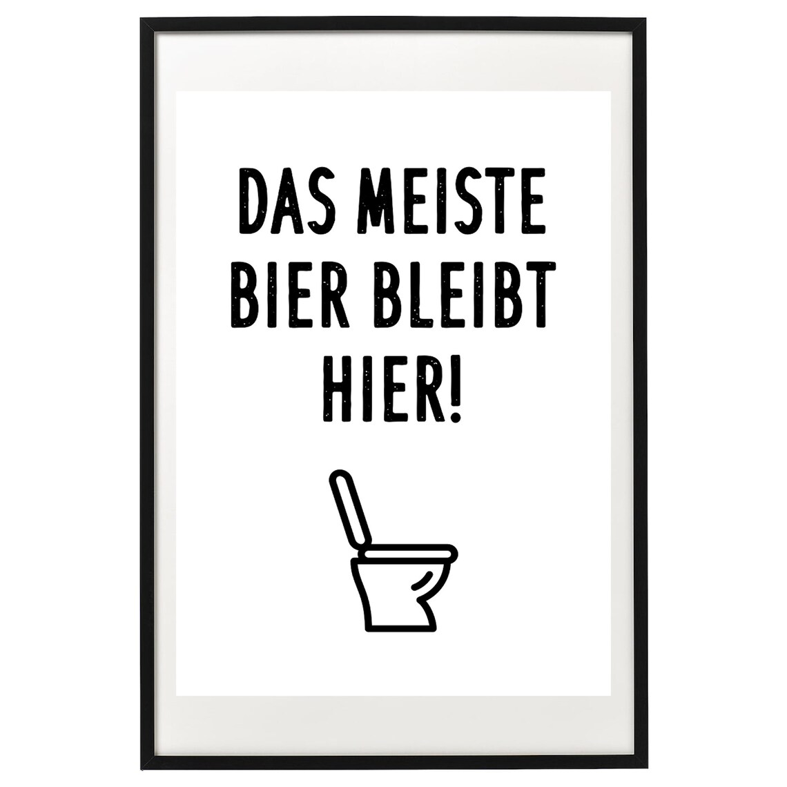 Most Beer Stays Here Funny Bathroom Art Print - Image 2