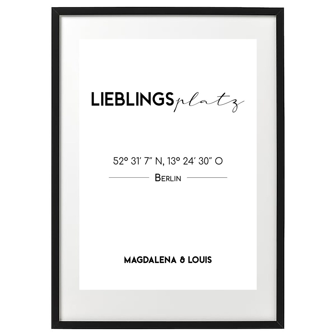 Favorite Place Personalized Coordinates Art Print - Image 3