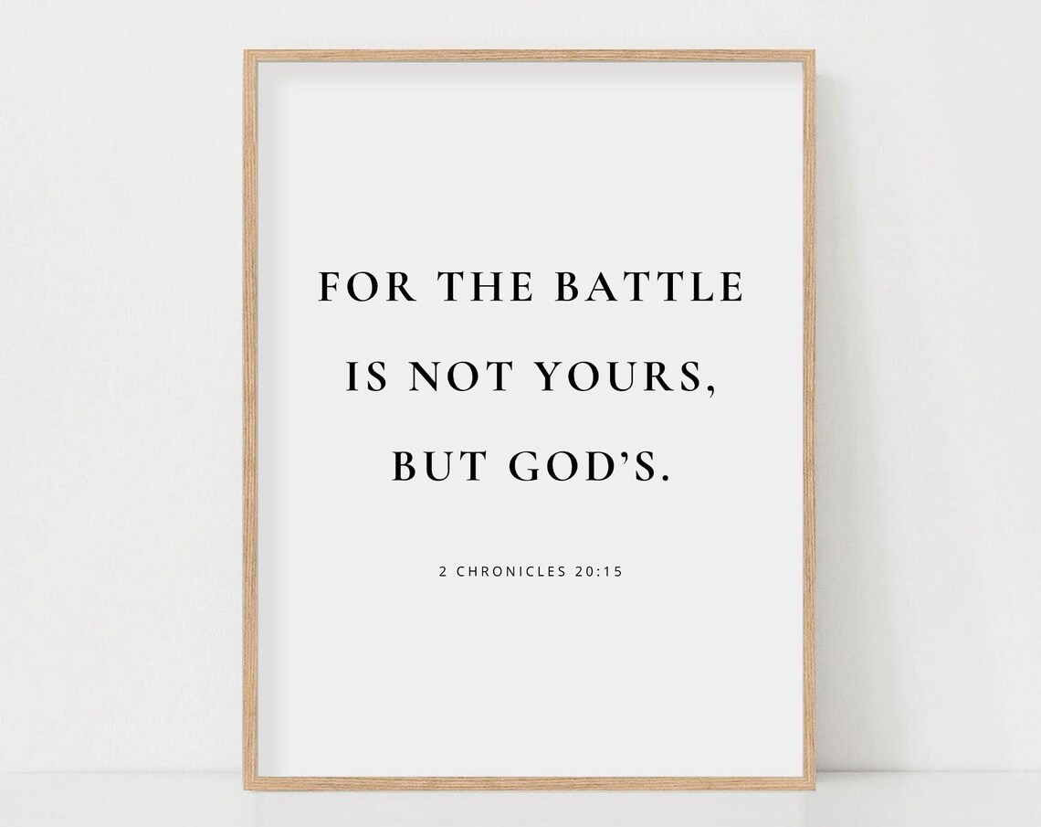 2 Chronicles 20:15 Bible Verse Scripture Art Print