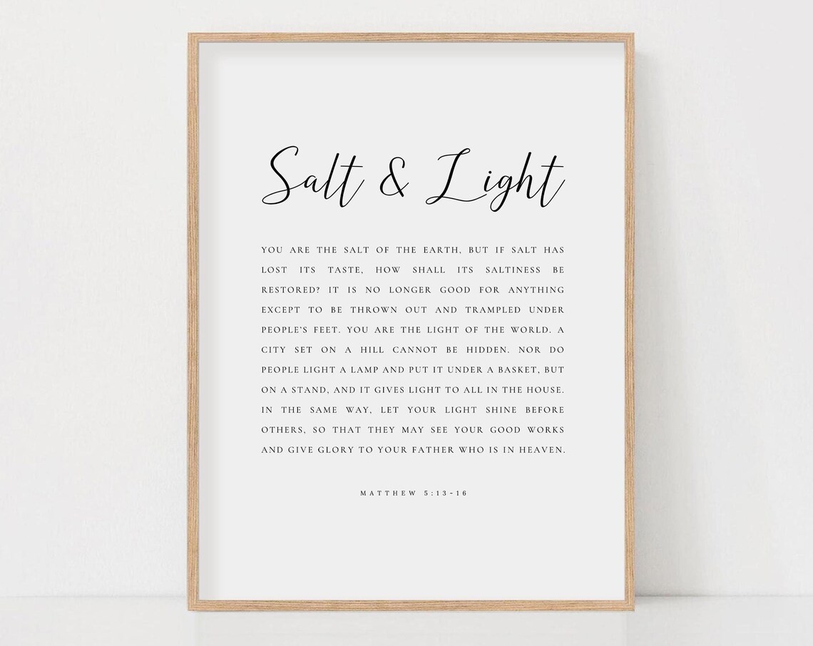 Salt And Light You Are The Light Of The World Matthew 5 Poster - Image 2