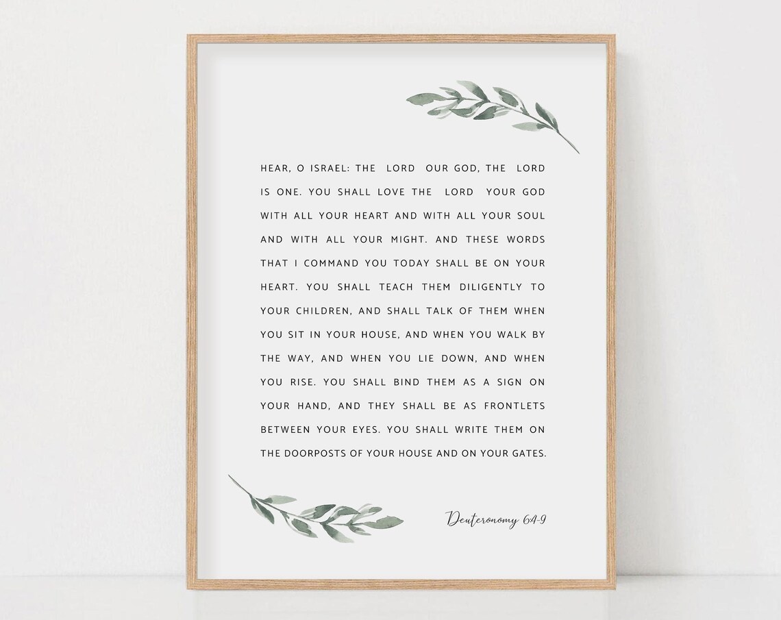 Deuteronomy Scripture Botanical Wall Art Print