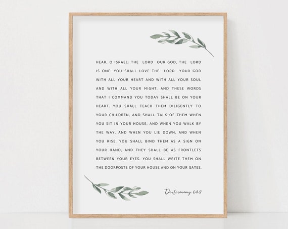 Deuteronomy Scripture Botanical Wall Art Print