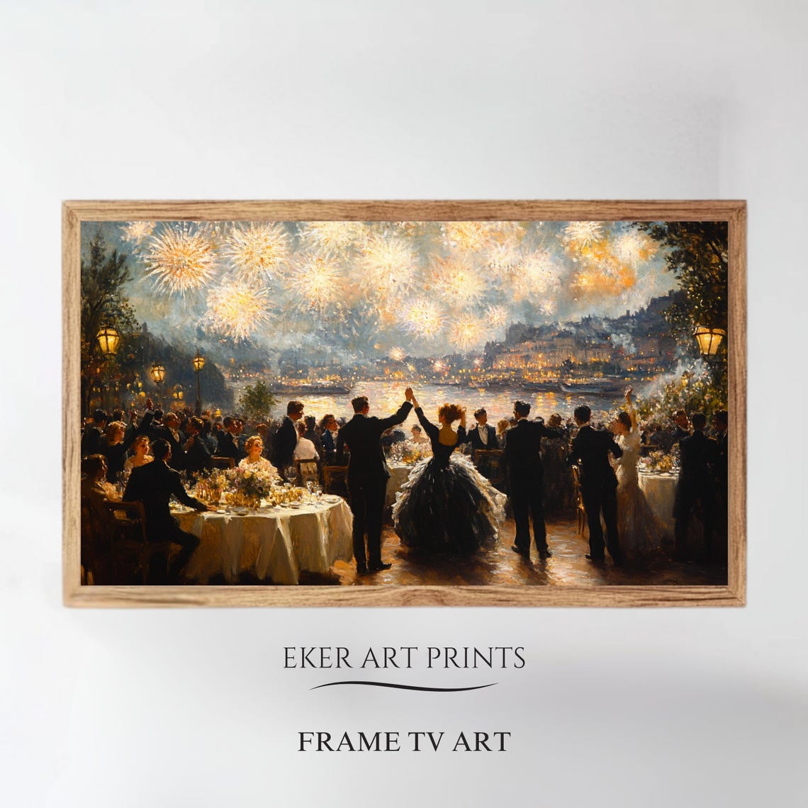 New Year Party Tv Art New Year Frame Tv Art Fireworks Tv Art Frame New Year Holiday Decor Vintage New Years Eve Art Tv
