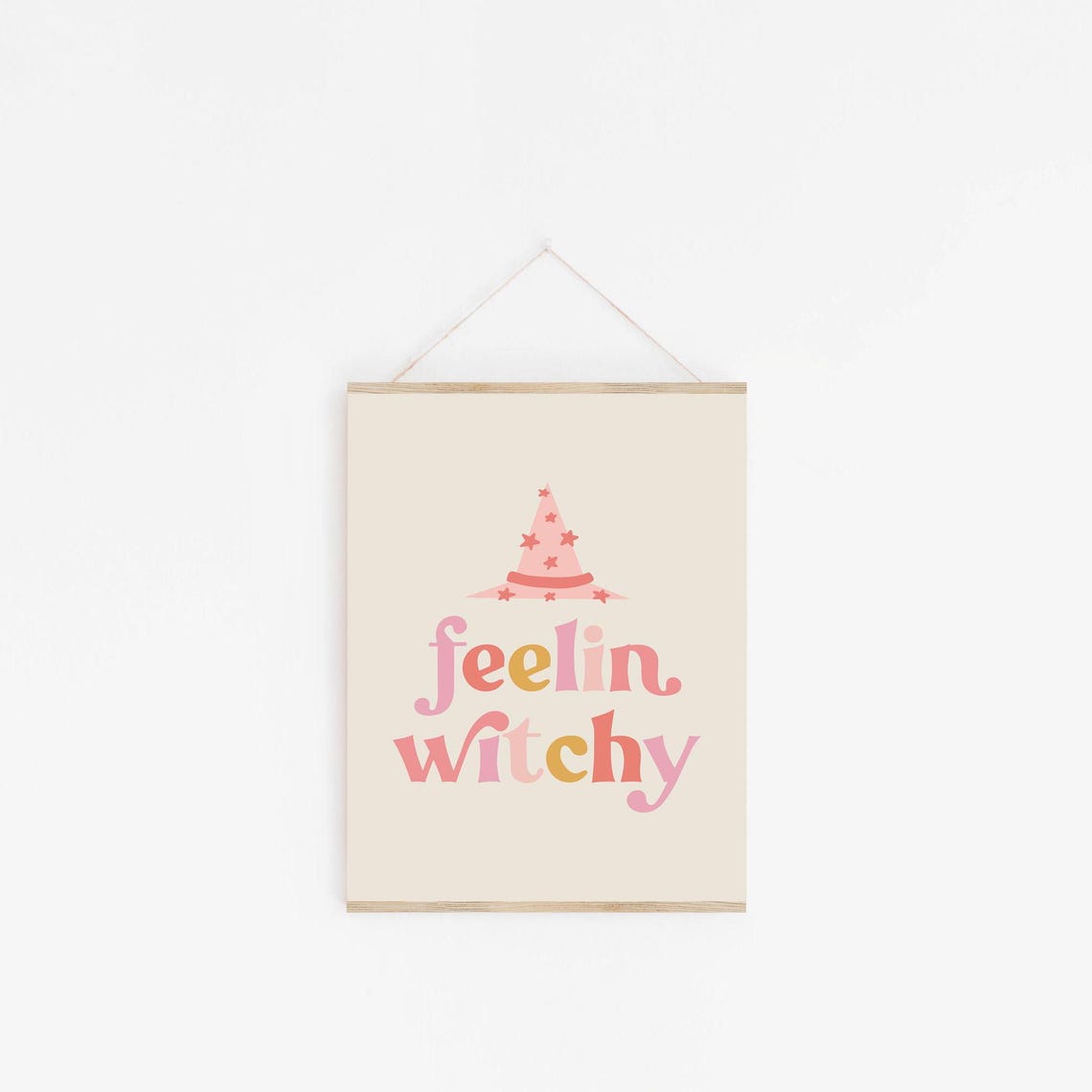 Feelin Witchy Print Boho Halloween Print Cute Halloween Halloween Prints Kids Halloween Decor Digital Download - Image 2