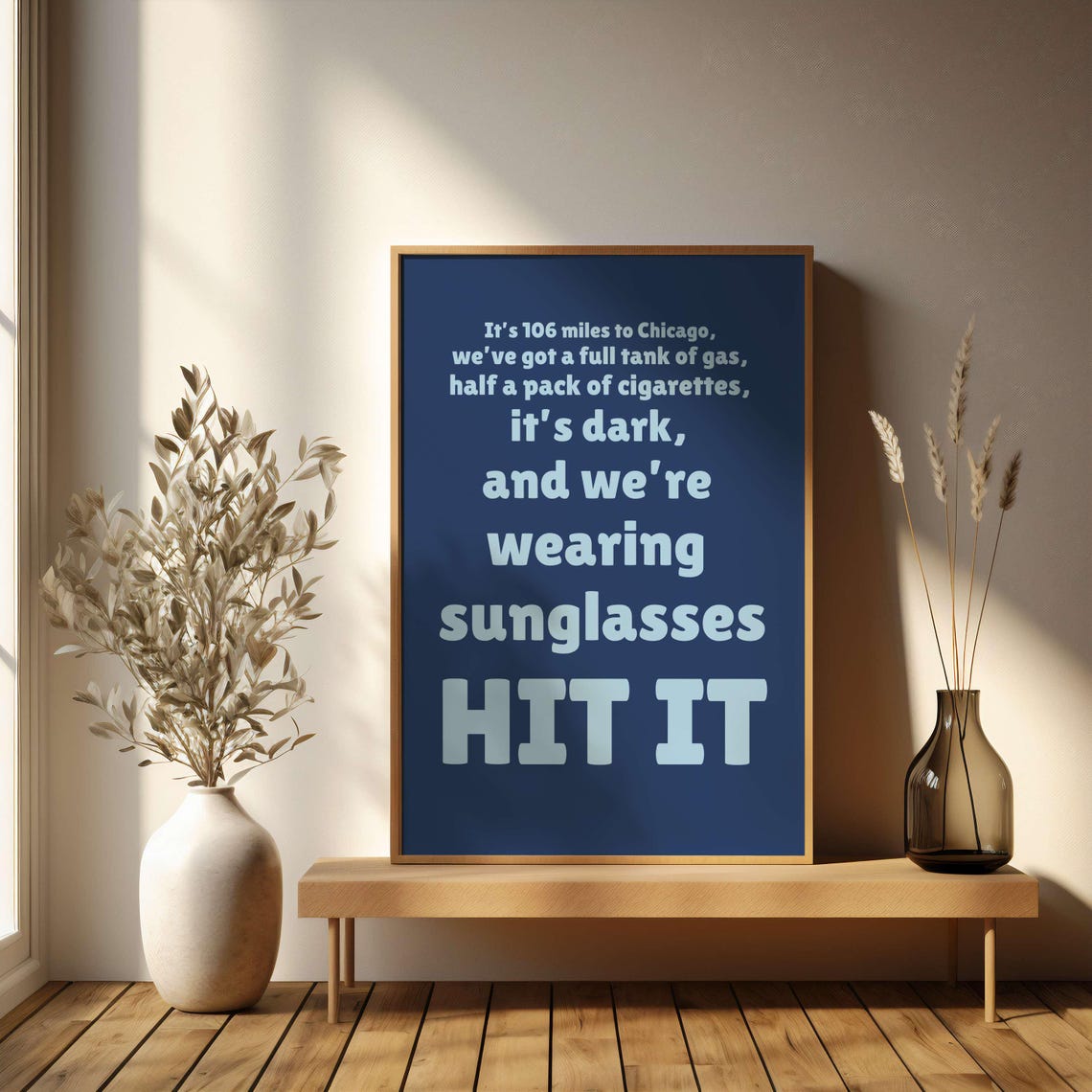 Blues Brothers Hit It Iconic Movie Quote Black White Poster Art - Image 4