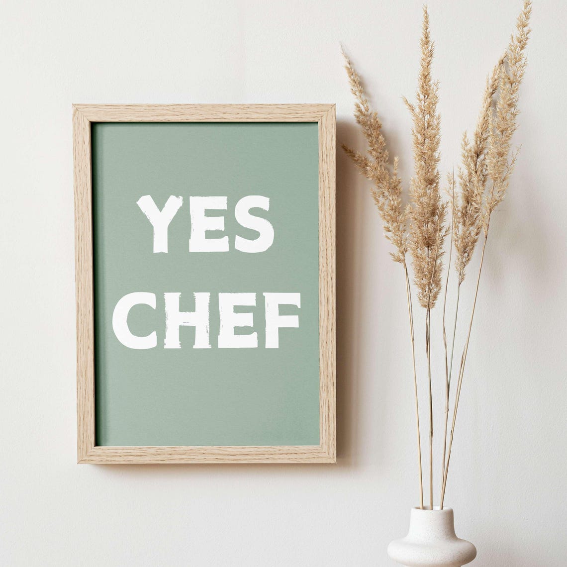 Yes Chef Bold Black White Kitchen Staff Cheeky Funny Quote Poster - Image 3