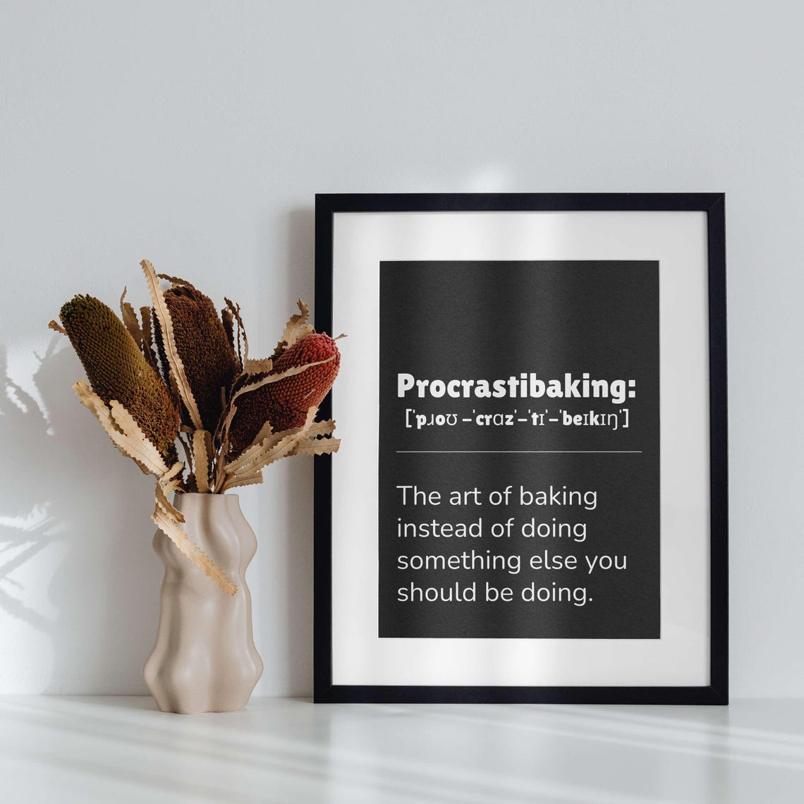 Hangry Definition Funny Dictionary Word Cheeky Kitchen Poster - Image 5
