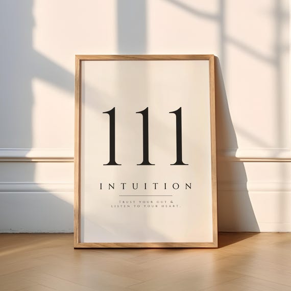 Angel Number Print 9 Numbers Spiritual Poster Zodiac Manifestation 111 222 333 444 555 666 777 888 999 Star