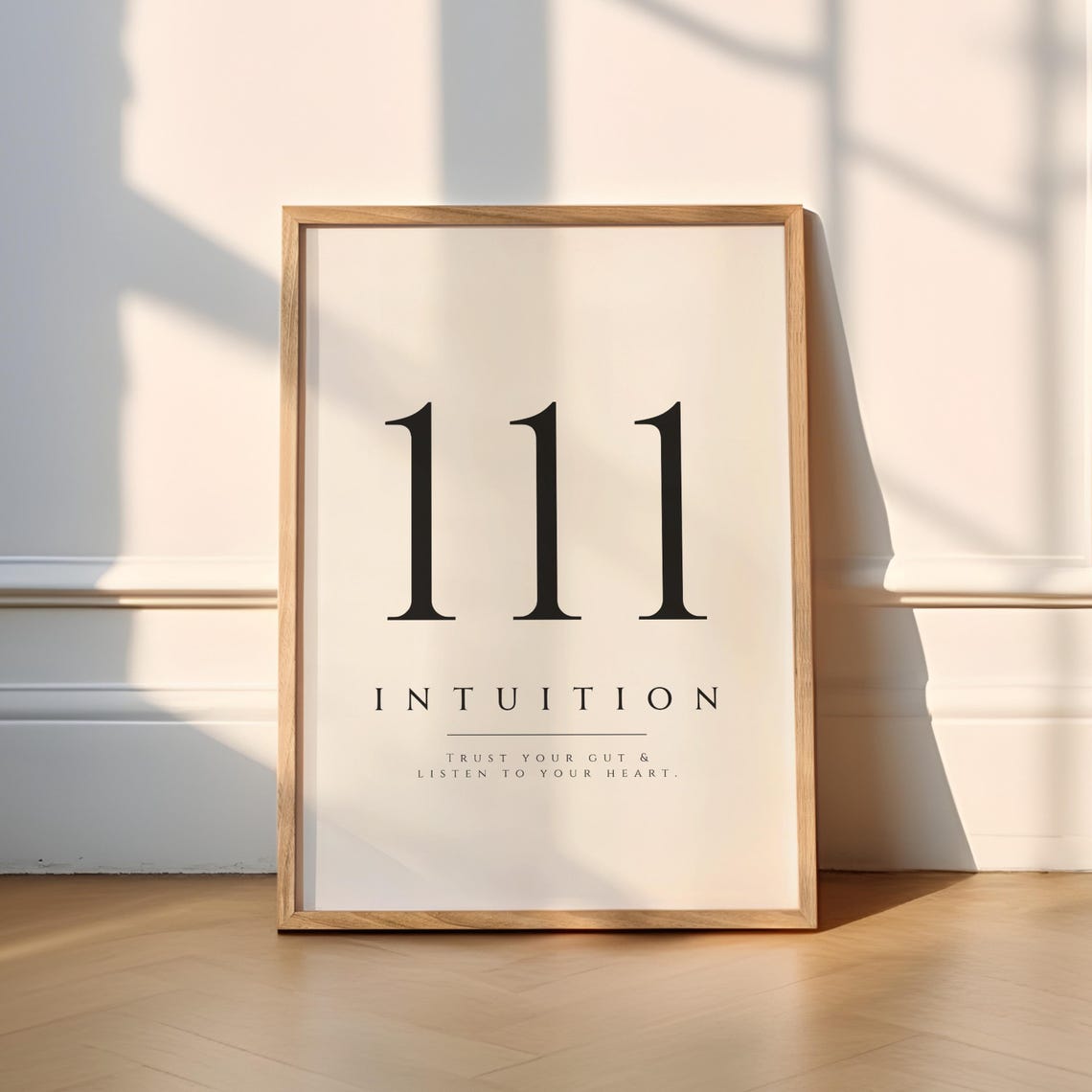 Angel Number 111 Intuition Trust Your Gut Affirmation Poster