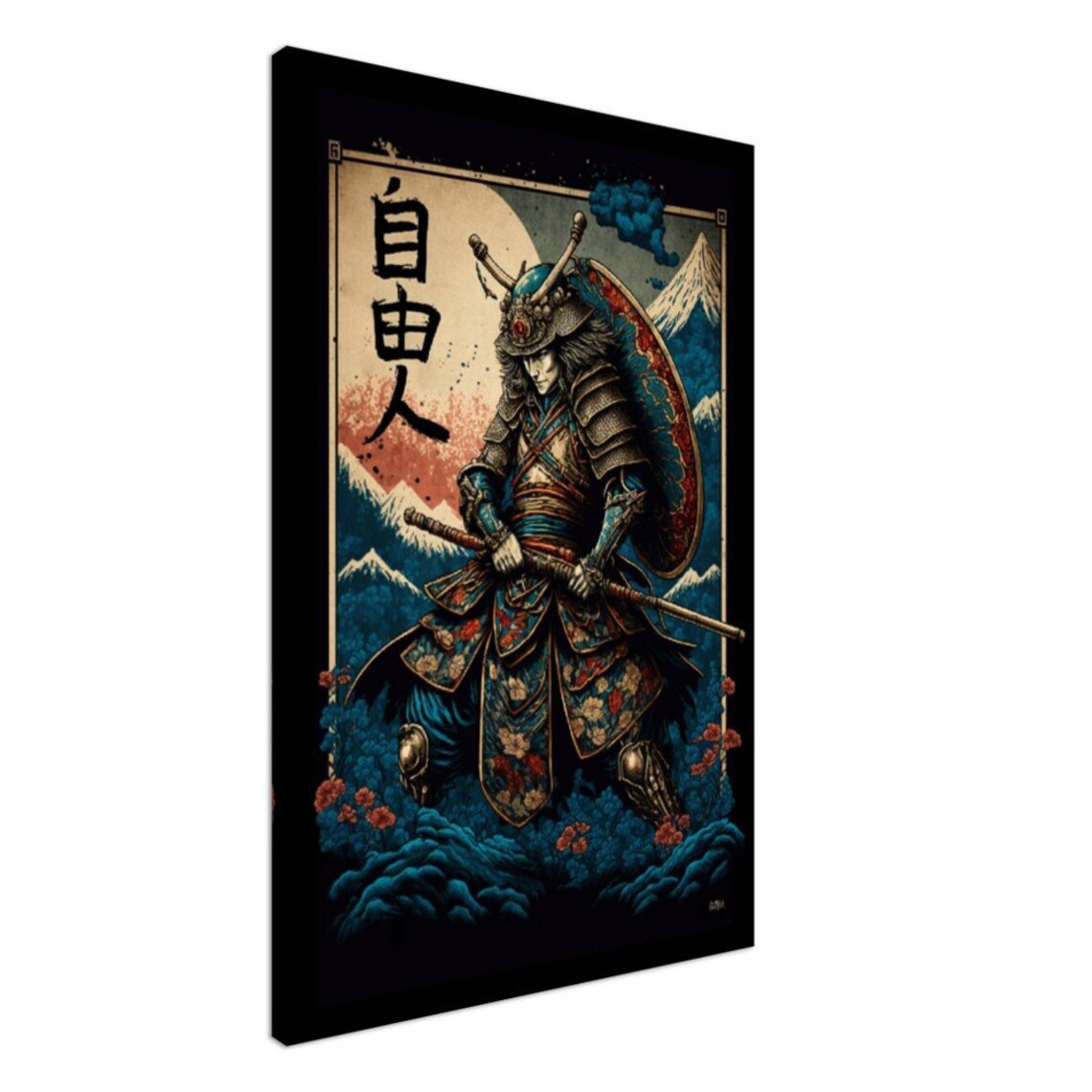 Samurai Warrior Before Mount Fuji Japanese Spirit Art Poster - Image 3