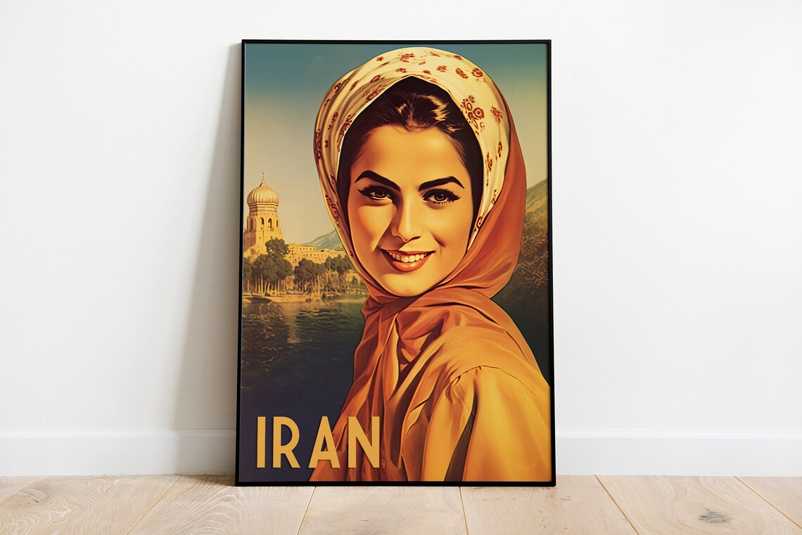 Persian Elegance Vintage-Inspired Iranian Woman Portrait