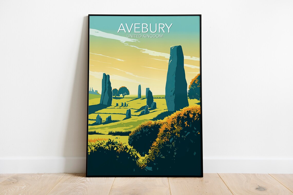 Avebury Art Print, Modern Poster Print - Image 2