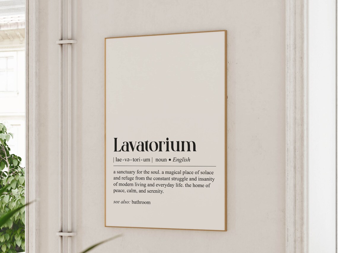 Funny Bathroom Definition Art Print, Toilet Humor - Image 3