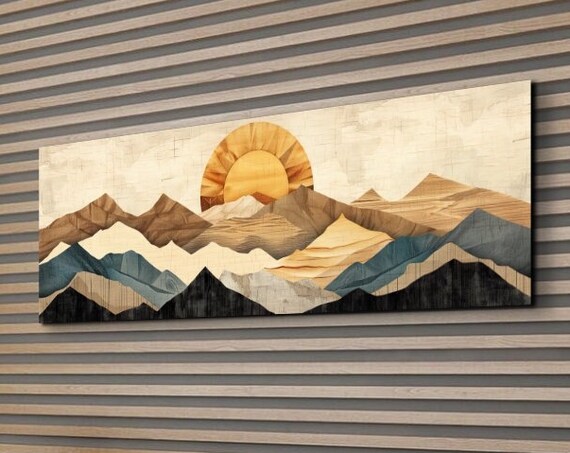 Western Mountain Range, Panoramic Art Print