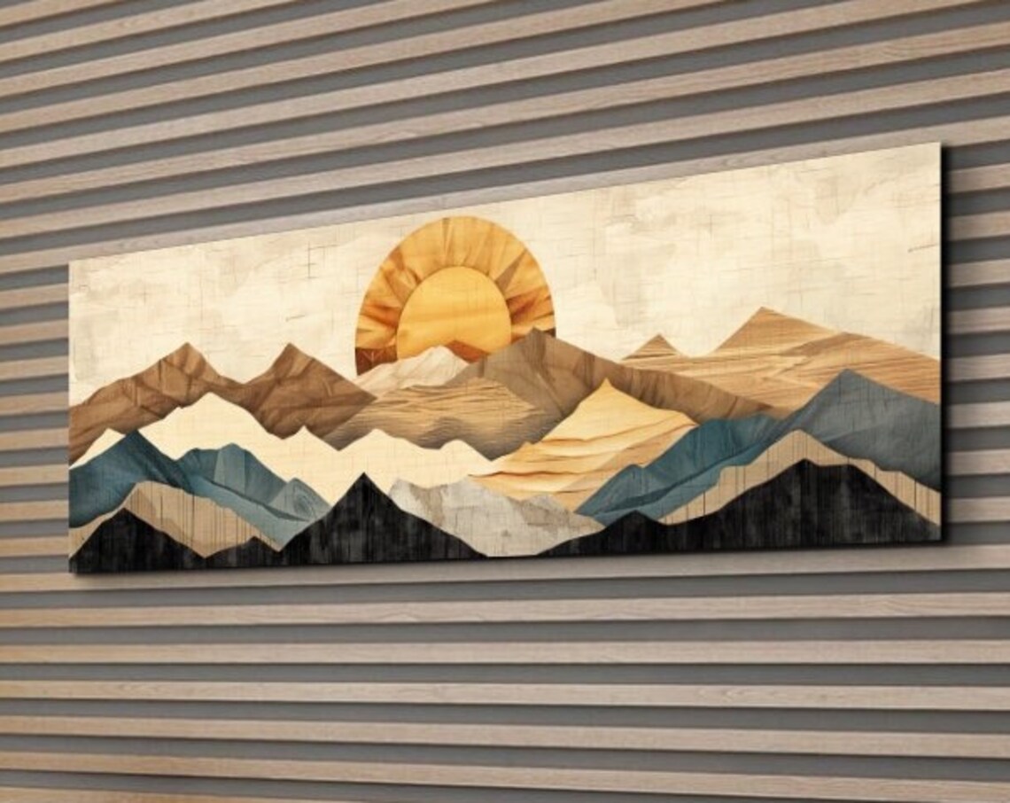 Western Mountain Range, Panoramic Art Print