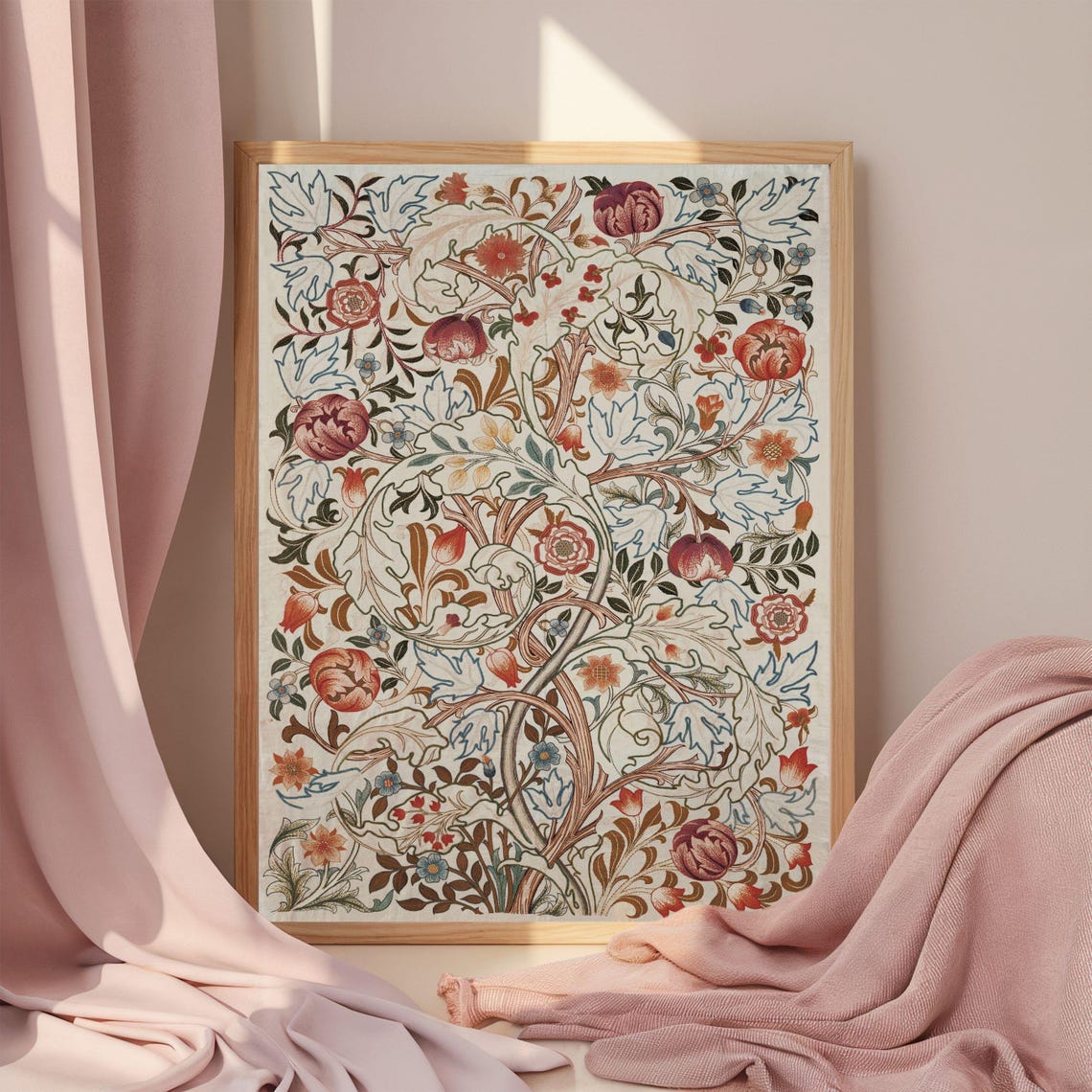 William Morris Floral Vines Vintage Botanical Pattern Art Print