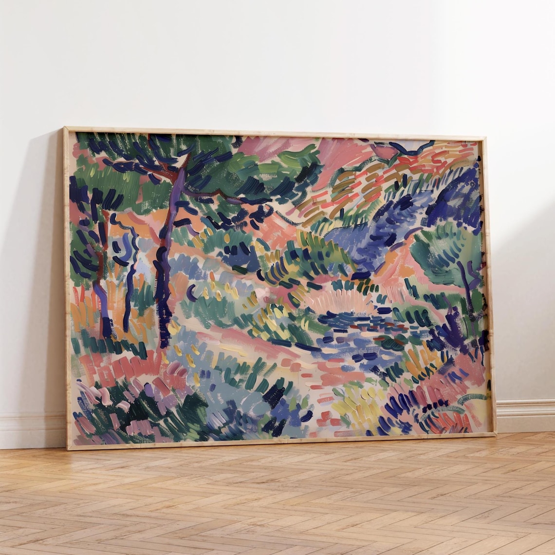 Abstract Colorful Landscape Fauvist Brushstrokes Modern Decor Art Print