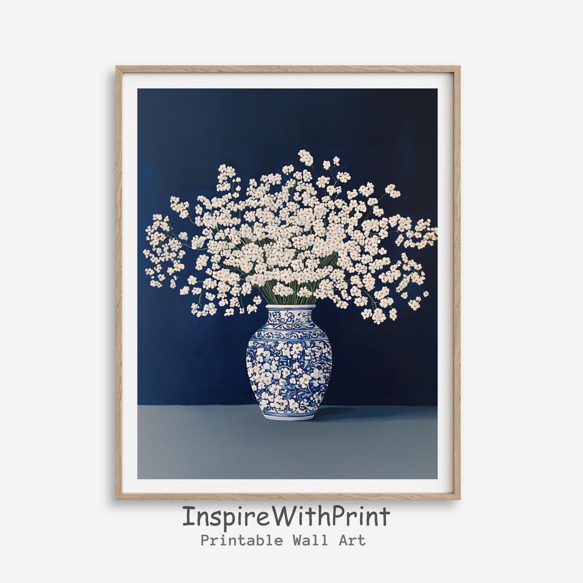 Moody Flower Bouquet White Floral Still Life Poster