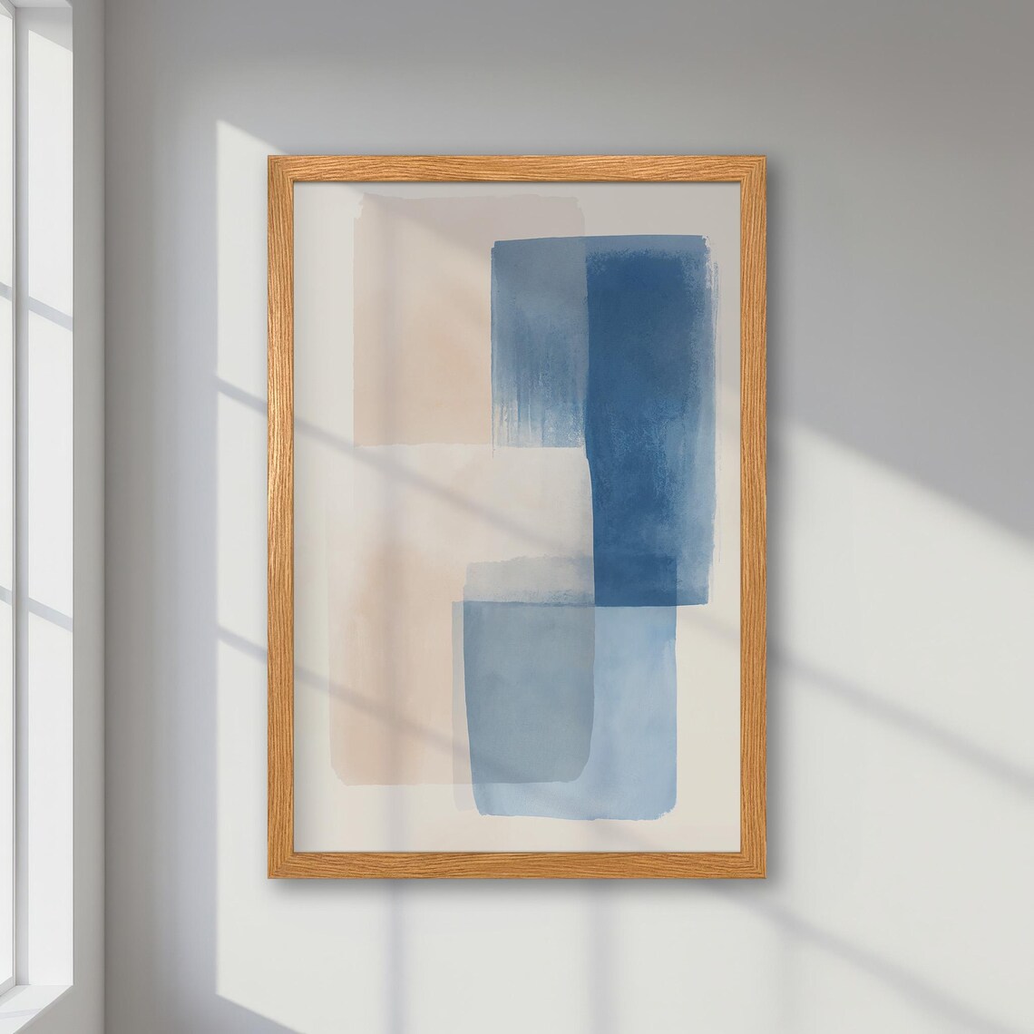 Contemporary Abstract Geometric Watercolor Art Print