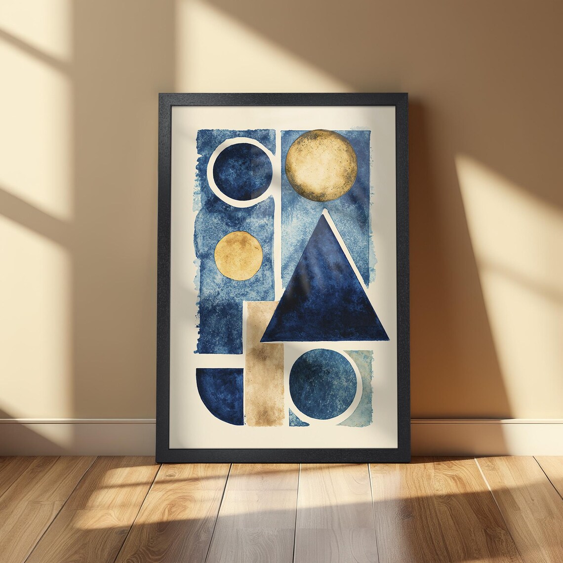 Abstract Geometric Shapes, Modern Wall Art Print - Image 2