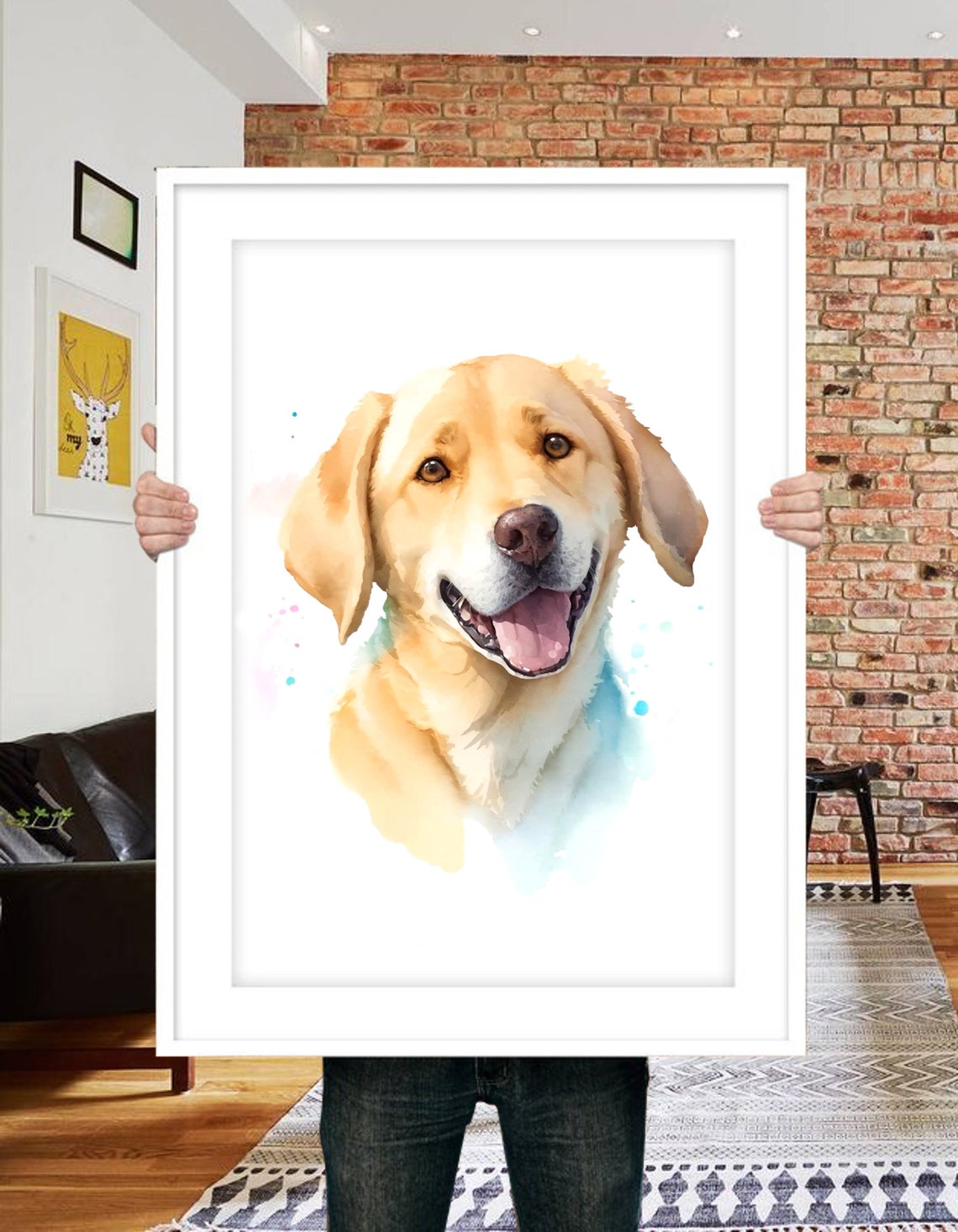 Custom Pet Portrait Painting, Dog Memorial Gift - Image 4