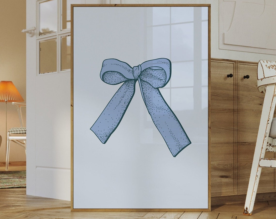 Bow Grandma Print, Purple And Blue - Image 2