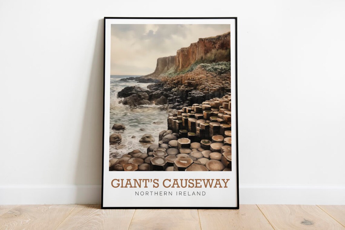 Giant's Causeway Watercolor Art Print