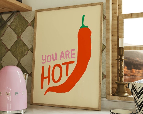 Funny Wall Art Kitchen Print Maximalist Decor Motivational Wall Art Print Food Decor Retro Retro Kitchen Decor Food Art Trendy Wall Prints