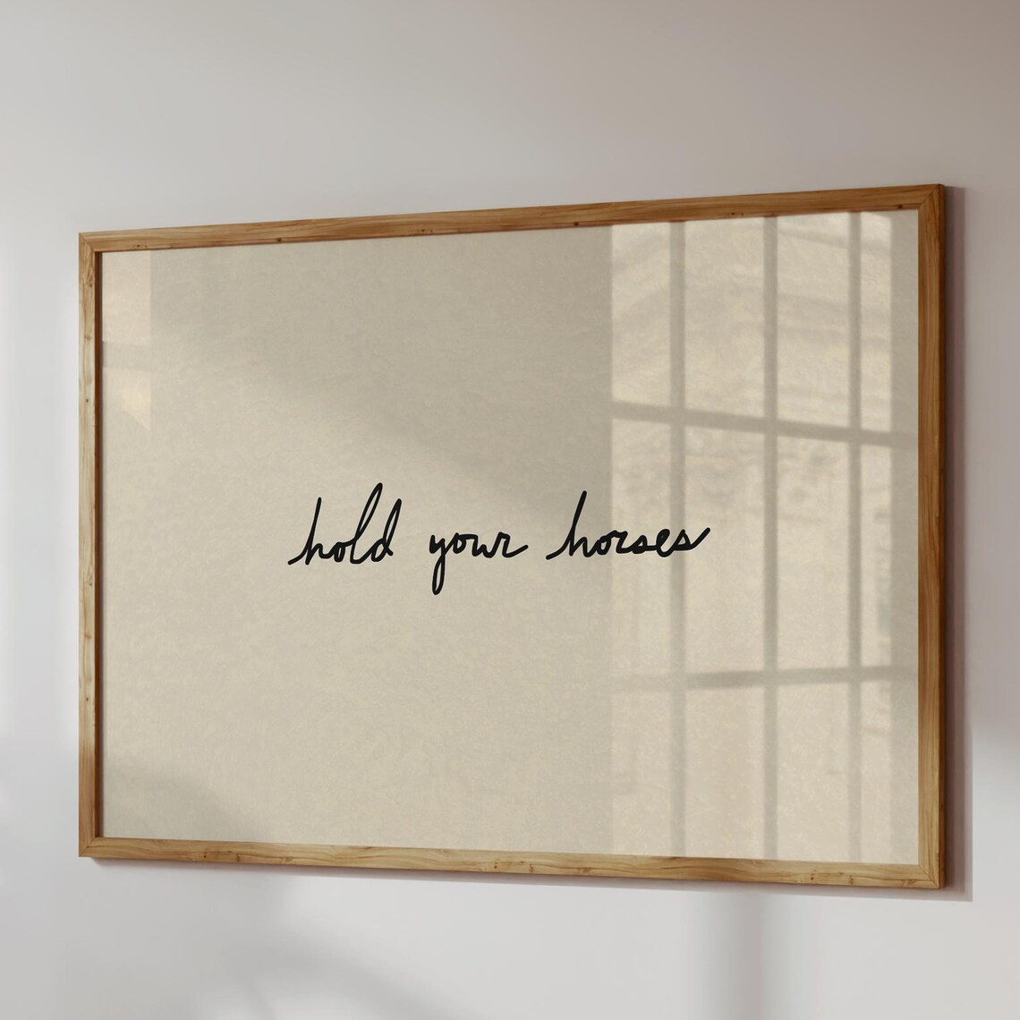 Hold Your Horses Western Typography Art Print