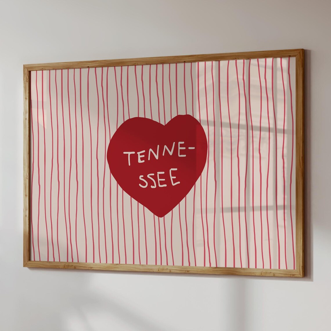 Tennessee Heart, Trendy State Love Poster