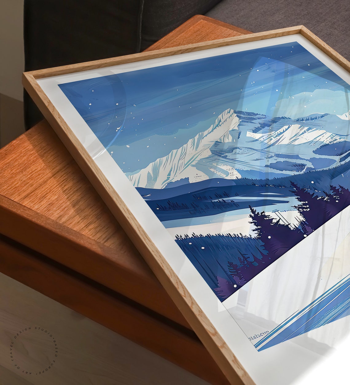 Big Sky Montana Daytime Ski Run on the Alpine Peak Travel Poster - Image 3