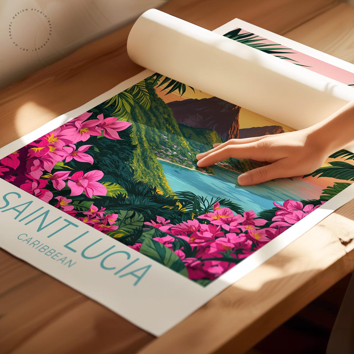 Saint Lucia Home Decor Travel Poster - Image 2