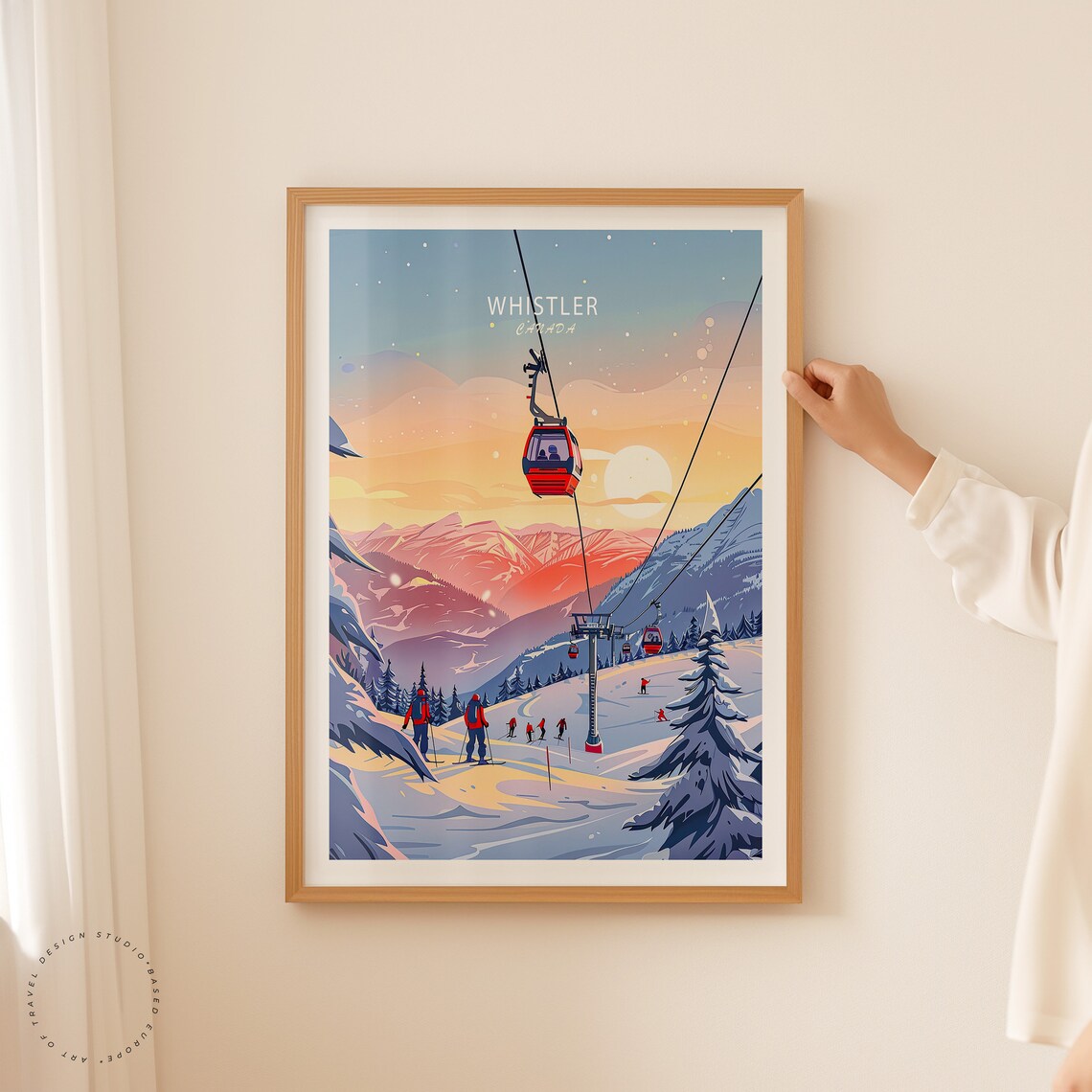 Whistler Canada Winter Travel Poster, Ski Resort Art Print - Image 2