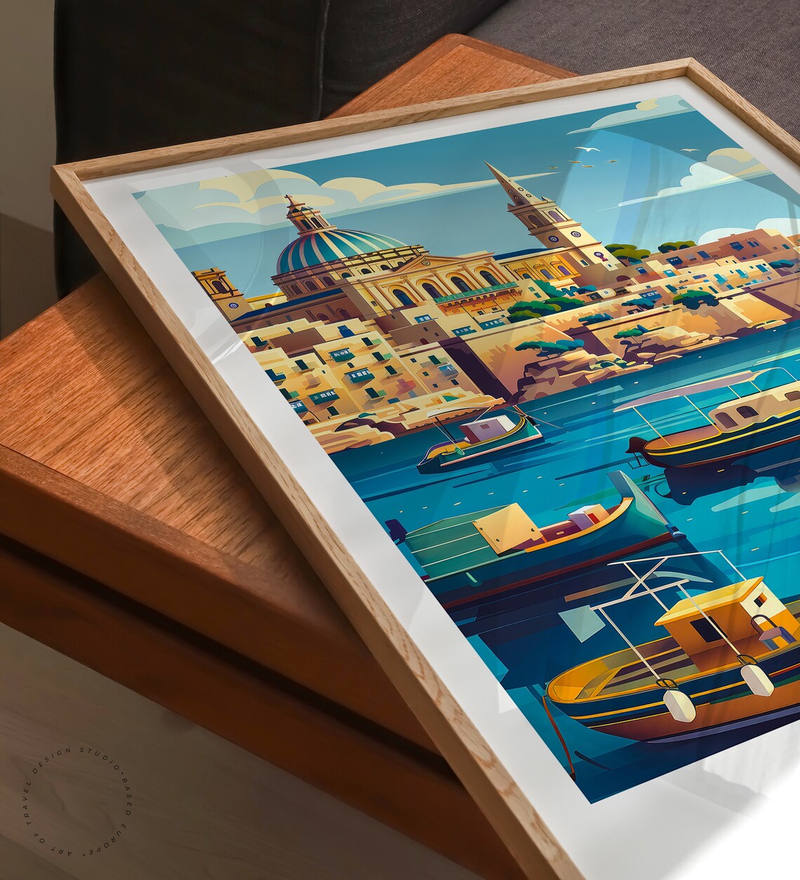 Malta Travel Poster, Mediterranean Valletta Poster - Image 3