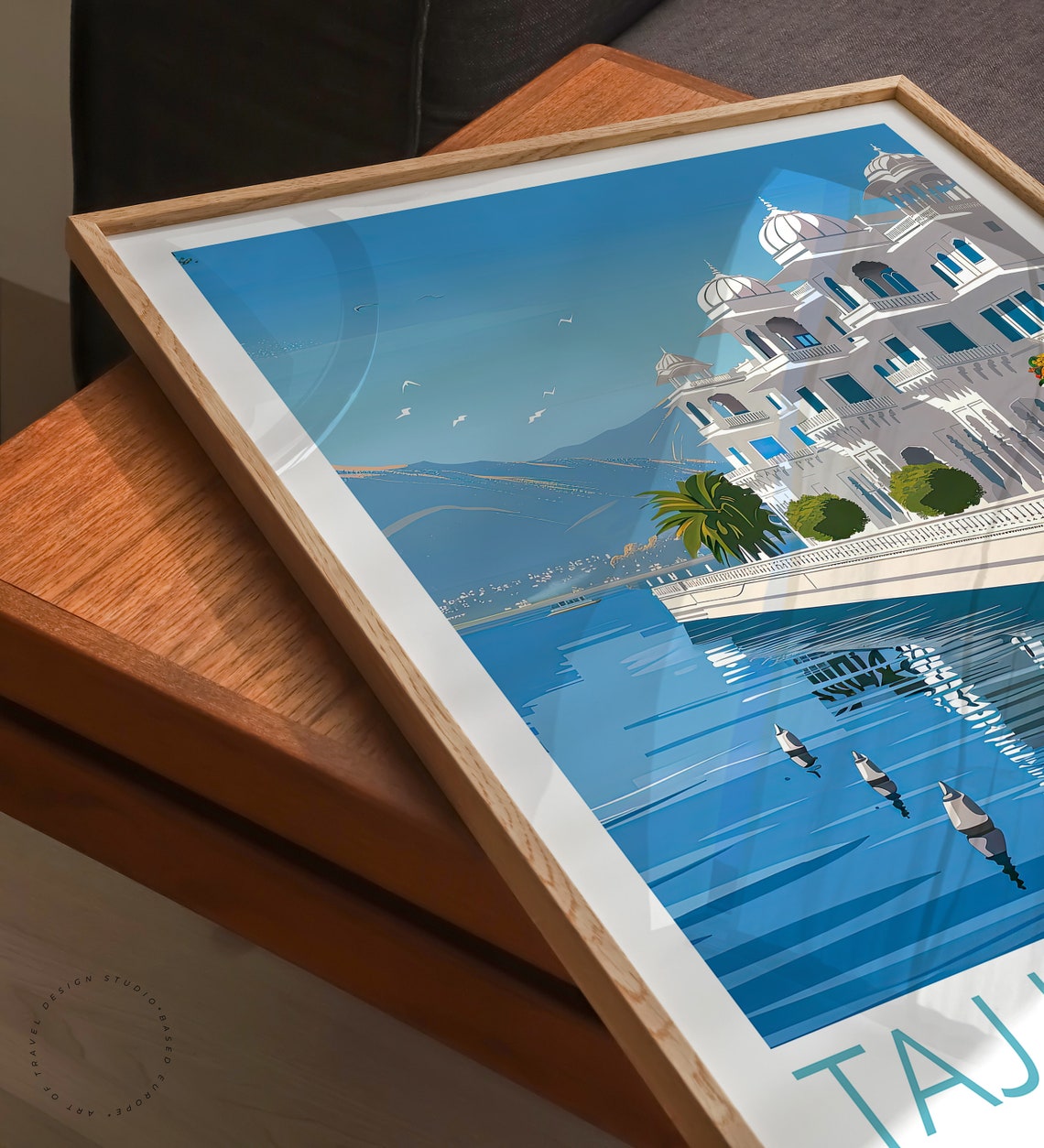 Taj Lake Palace India Udaipur Lakeside Marble Palace View Poster - Image 3
