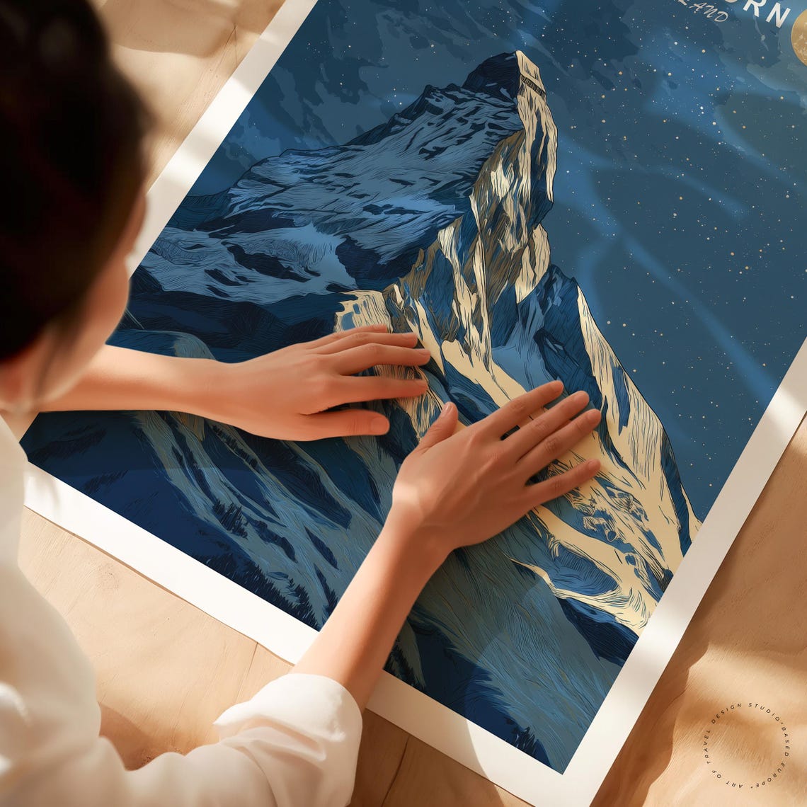Matterhorn Travel Poster, Minimalist Switzerland Art Print - Image 3