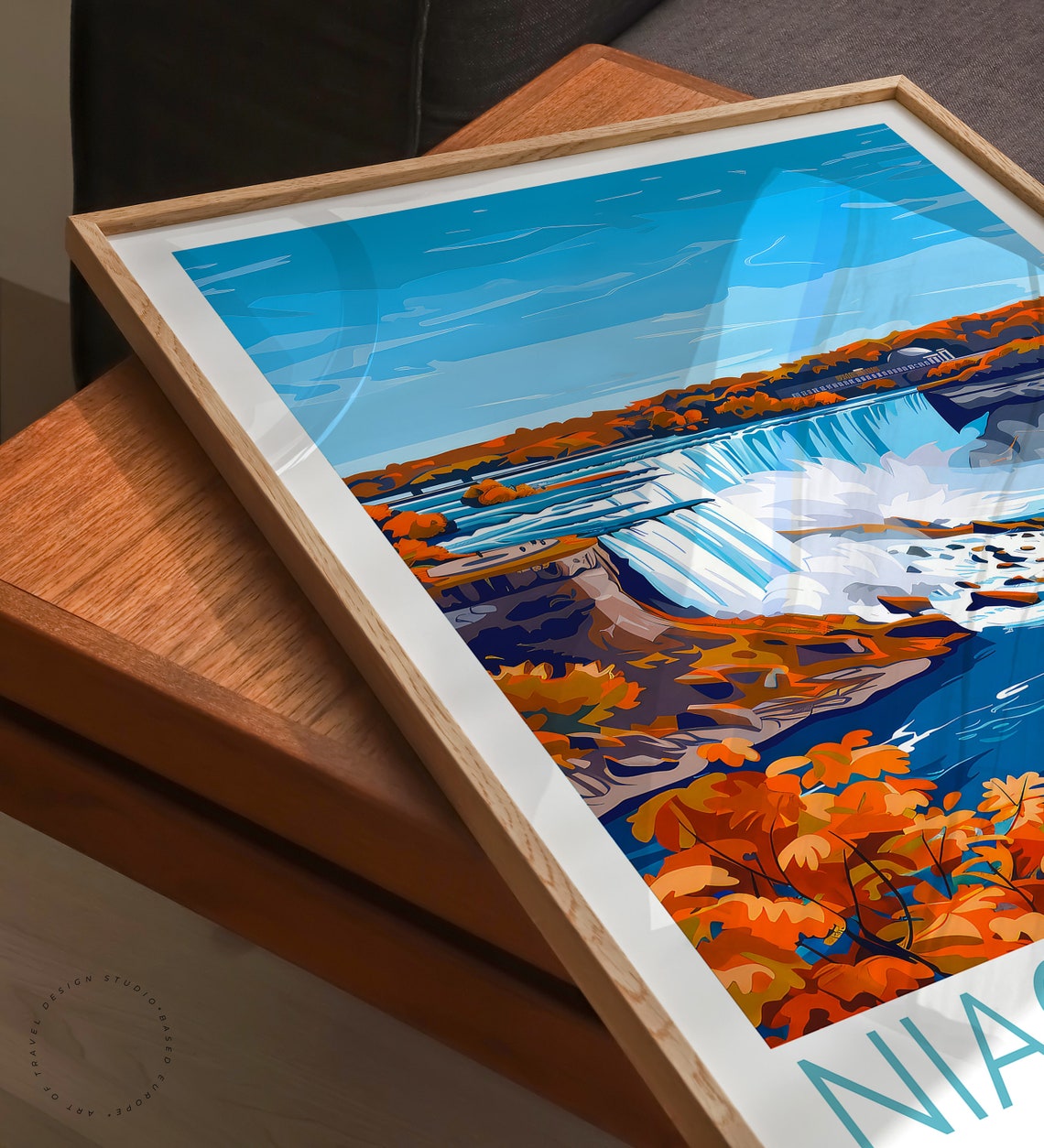 Niagara Falls Canada Horseshoe Falls Autumn Foliage Travel Poster - Image 3
