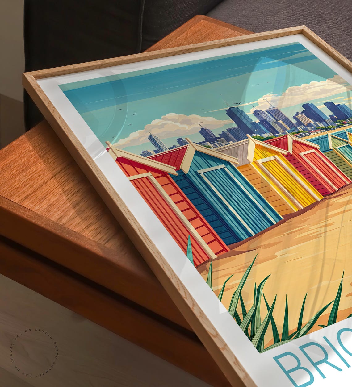 Brighton Beach Melbourne Colorful Bathing Boxes Travel Poster - Image 3